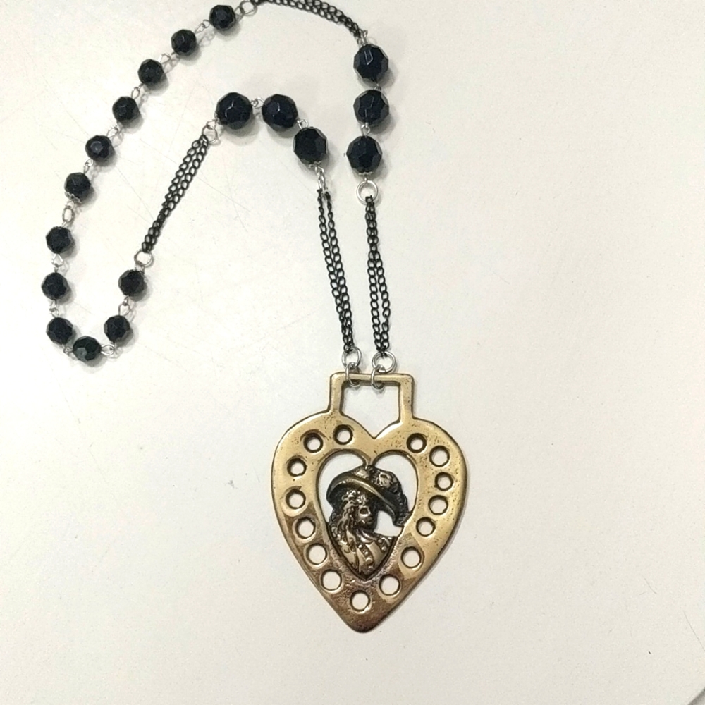 Equestrian Jewelry Brass Medallion Pendant!